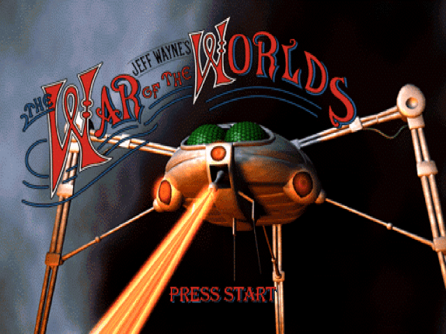 Jeff Wayne's The War of the Worlds title screen for Playstation